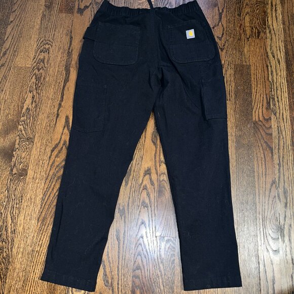 Carhartt women's BN6194-W ripstop jogger scrub pants black relaxed fit small 4/6 - Picture 6 of 7